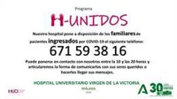 El Hospital Clínico pone en marcha un programa pionero para que pacientes de COVID-19 comuniquen con sus familias