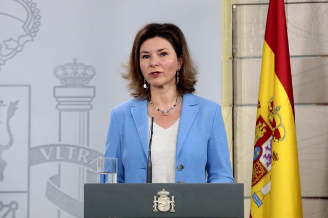 La secretaria general de Transportes y Movilidad, María José Rallo, durante la rueda de prensa convocada para informar de las últimas novedades sobre la situación del Covid-19 en España, en Madrid (España), a 29 de marzo de 2020.