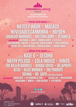 Cartel del Festival Conexión Valladolid con sus nuevas fechas.