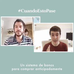 Rubén (dcha) y Carlos (izda) en el vídeo de promoción de la iniciativa #CuandoEstoPase.