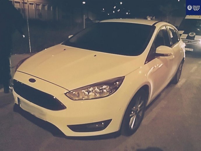 Imagen del vehículo intervenido por la Policía Local en Murcia