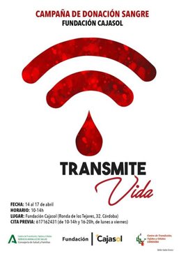 Cartel de la campaña de donación de sangre impulsada por la Fundación Cajasol