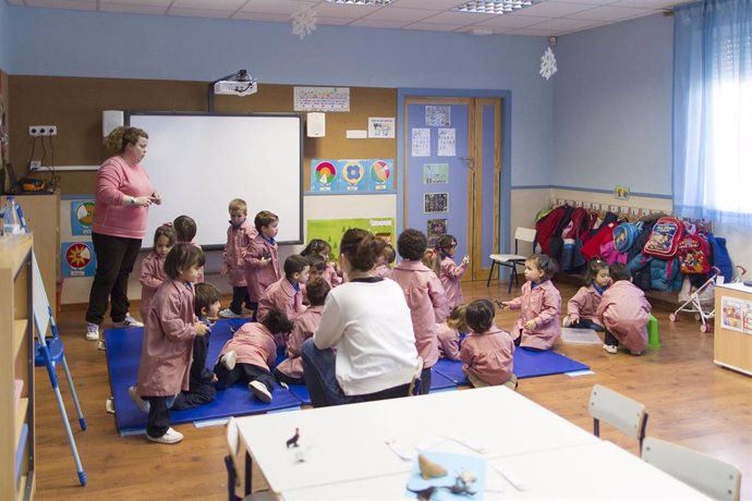 Clase de un centro de educación infantil en Madrid.