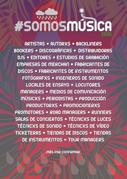 La industria musical lanza la campaña #SomosMusica