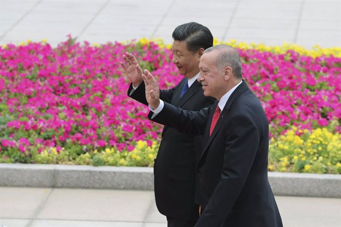 Xi Jinping y Recep Tayyip Erdogan durante un encuentro en 2019.