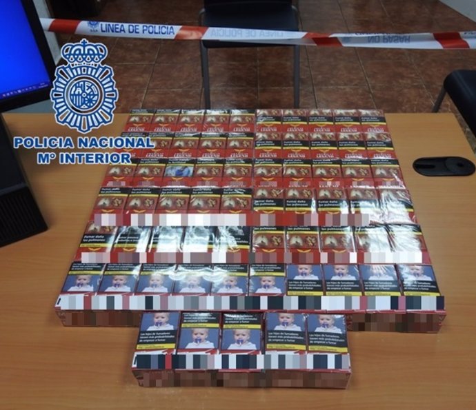 Tabaco intervenido a los detenidos y destinado a la venta ambulante