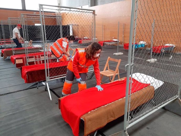 La Cruz Roja habilita el pabellón de Can Bassa de Granollers
