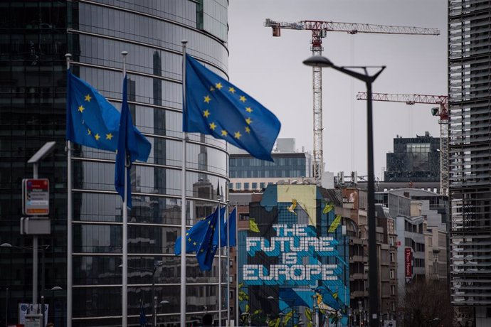 Banderes de la UE a Brusselles