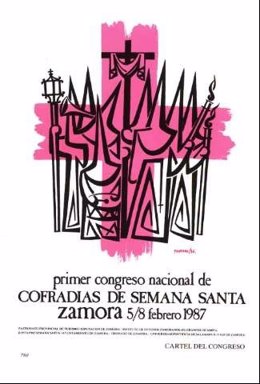 Cartel del I Congreso Nacional de Cofradías de Semana Santa