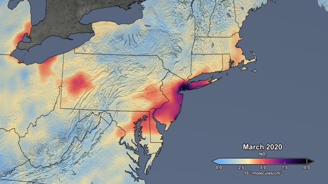 La contaminación por NO2 cae un 30% en el noreste de EEUU