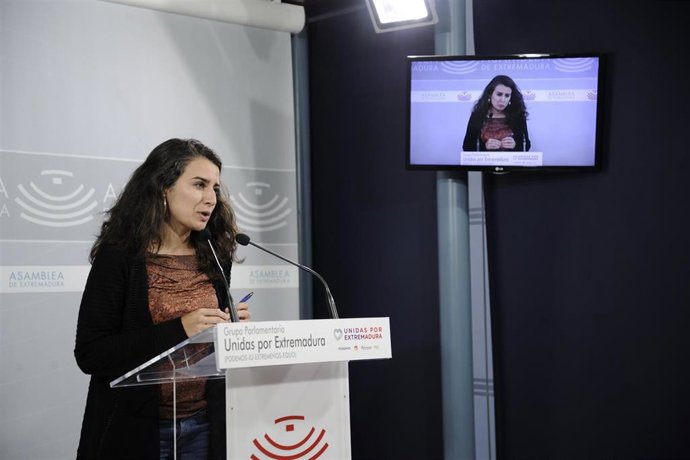 Imagen de archivo de Irene de Miguel en una rueda de prensa