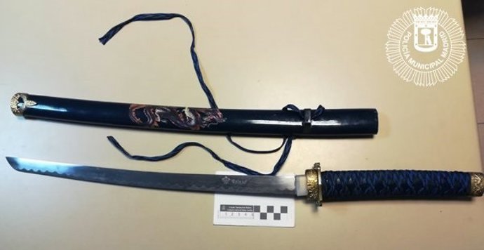 Imagen de archivo de una catana intervenida en una operación policial previa