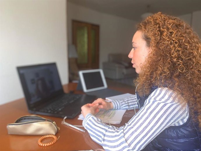 La dipuada Noemí Otero, en videoconferencia.