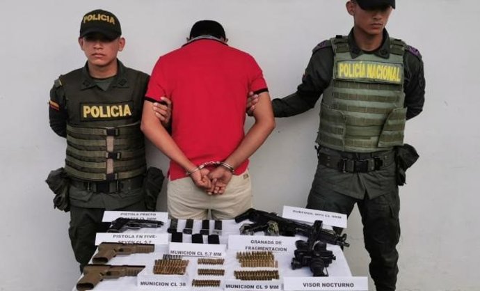 Detenido con armamento por la Policía de Colomiba