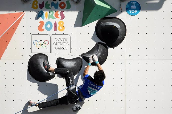 Competición de escalada durante los Juegos Olímpicos de la Juventud de 2018.