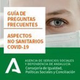 Portada del documento elaborado por la Agencia de Servicios Sociales y Dependencia de Andalucía ante las dudas sobre sus prestaciones durante el confinamiento por coronavirus. 