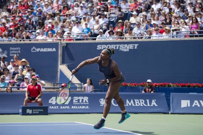Serena Williams contra Bianca Andreescu en el torneo de Montreal del año pasado