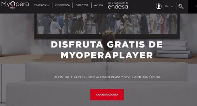Plataforma de vídeo del Teatro Real, patrocinada por Endesa, 'My Opera Player'.