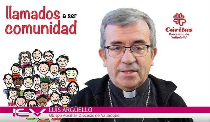 Imagen del vídeo del obispo auxiliar de Valladolid, Luis Argüello.