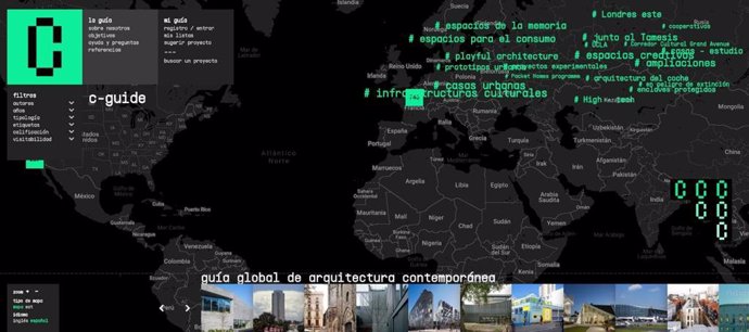 Portada de la web de acesso a la Guía Global de Arquitectura Contemporánea.