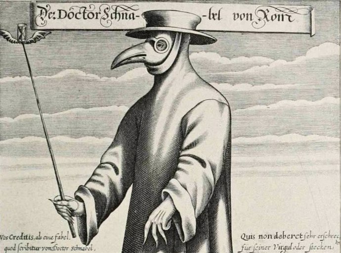 Documento del siglo XVII sobre la peste