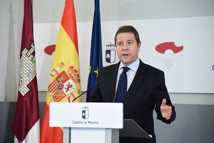 El presidente de Castilla-La Mancha, García-Page, tras la videoconferencia con Pedro Sánchez