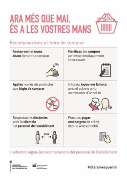 Cartel de prevención para las empresas diseñado por el IDI.
