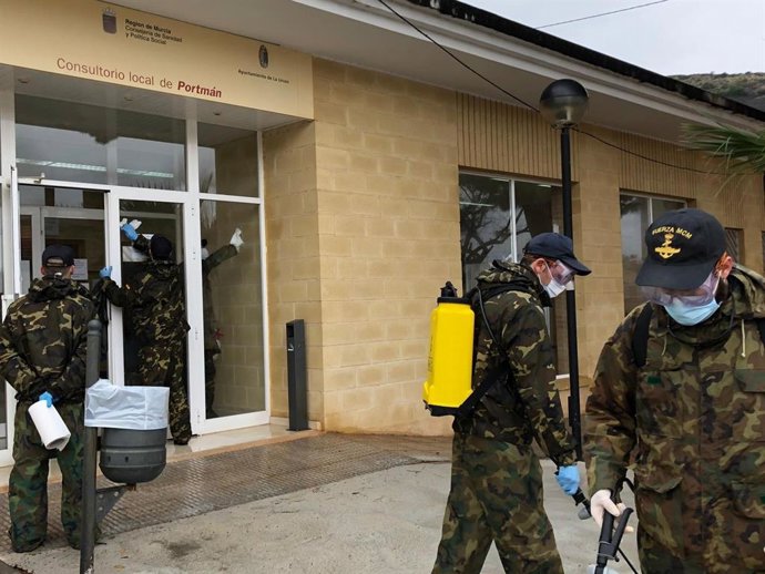 El Ejército realiza labores de desinfección en ocho municipios de la Región de Murcia