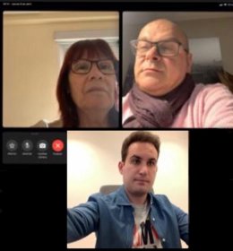 Reunión por videollamada de los tres senadores socialistas por la provincia de Jaén