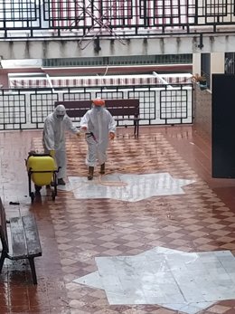 Trabajos de desinfección en Priego de Córdoba