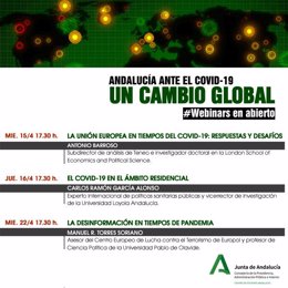 Cartel de 'Andalucía ante el COVID-19, un cambio global'