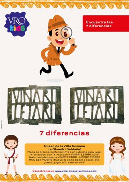 Una de las fichas para niños sobre la villa romana de La Olmeda, en Palencia.