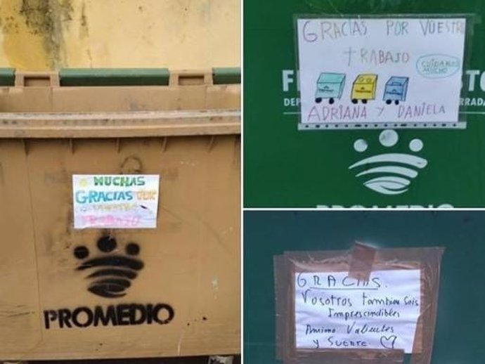 Campaña de la Diputación de Badajoz en contenedores de basura