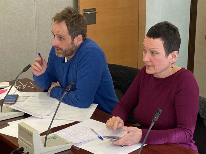 El responsable de organización de Podemos RM, Ángel Luis Hernández, en un acto