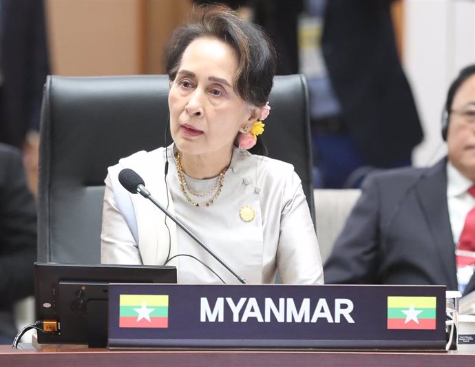 La jefe del Estado de Birmania, Aung San Suu Kyi