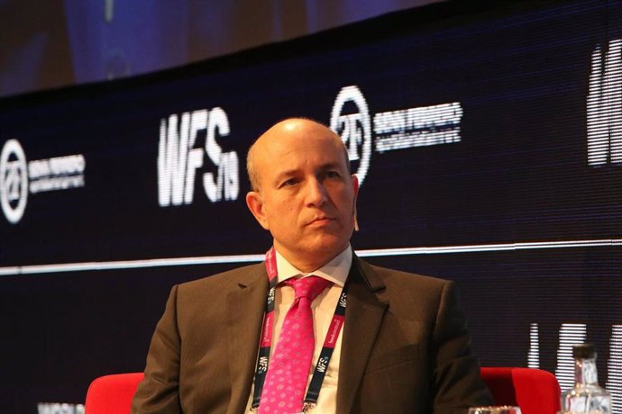 El asesor Julio Senn durante su participación en World Football Summit