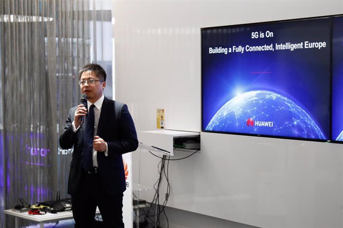 El consejero delegado de Huawei en España, Tony Jin Yong, durante una conferencia sobre el 5G.