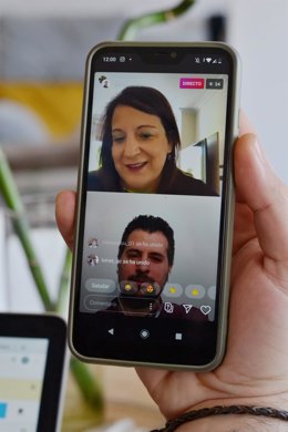 Instagram Live entre Iratxe García y Luis Tudanca.