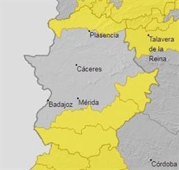 Alertas en Extremadura para el 15 de abril