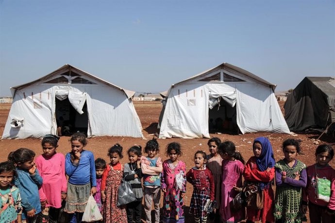 Niños desplazados en Siria