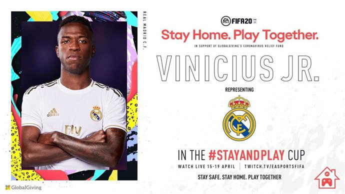 Vinicius Júnior participará en la Copa EA Sports FIFA 20 Stay and Play para luchar contra la COVID-19