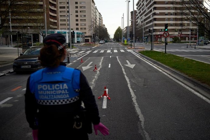 Agente de la Policía Municipal de Pamplona.