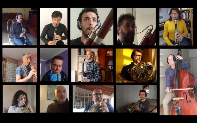 Los músicos de la Simfònica publican un vídeo interpretando una serenata de Mozart desde sus casas.
