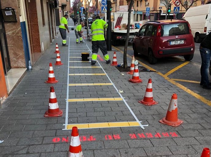 Señalización distancia de seguridad en Paterna
