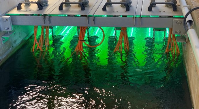 Tratamiento terciario de desinfección de aguas residuales