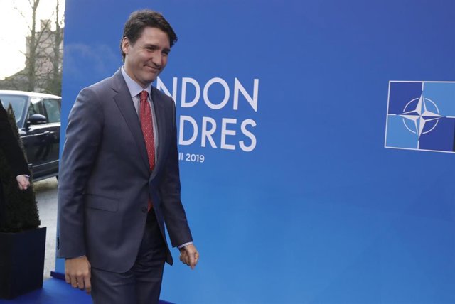 El primer ministro de Canadá, Justin Trudeau, en la última cumbre de la OTAN en Londres