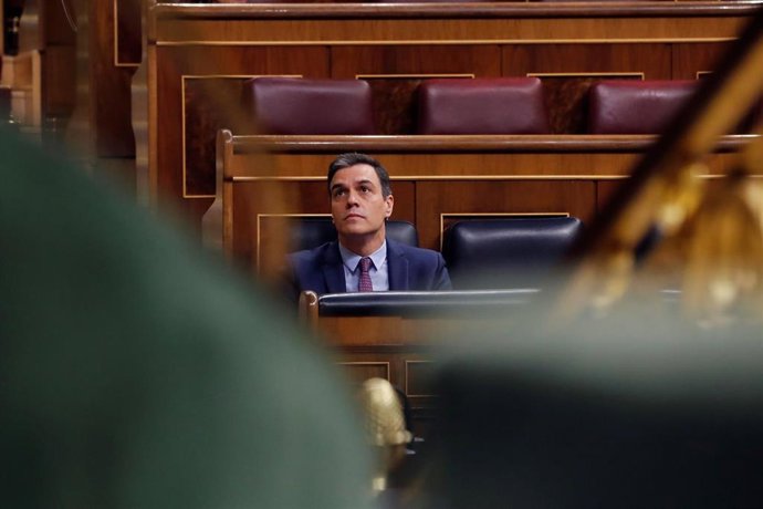El presidente del Gobierno, Pedro Sánchez,en el Congreso