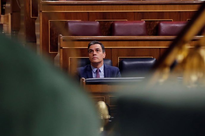 El president del Govern central, Pedro Sánchez, al Congrés dels Diputats.