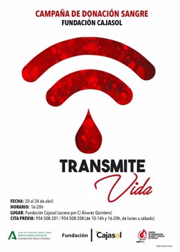 Fundación Cajasol acoge una nueva campaña de donación de sangre del 20  al 24 de abril