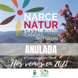 Cartel de la anulación de la Feria Narcenatur
